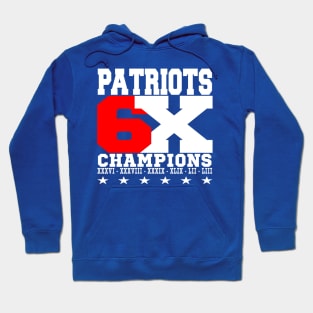 PATRIOTS 6 TIMES CHAMPIONS Hoodie